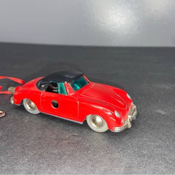 Vintage Lilliput Schuco Micro Racer 1047 Porsche 356 RED Tin w/ Key WORKS - Picture 1 of 9